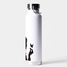Elegante Koningin Silhouet RVS Waterfles
