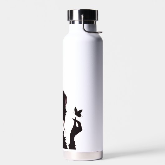 Elegante Koningin Silhouet RVS Waterfles (Links)