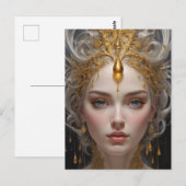 Elegante Koningin van een Sprookjesland Briefkaart (Voorkant / Achterkant)