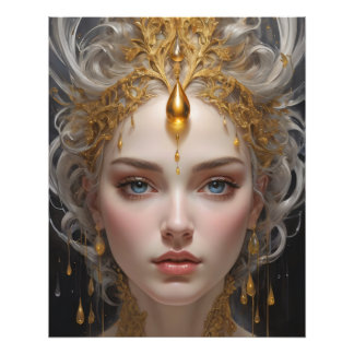 Elegante Koningin van een Sprookjesland Foto Afdruk