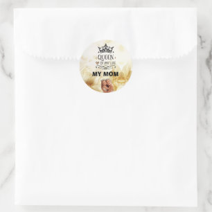 Elegante Koningin van mijn Leven - mijn moeder Ronde Sticker