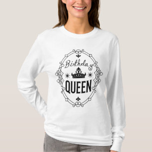 Elegante Koninginnekroon Typografie Wit T-shirt