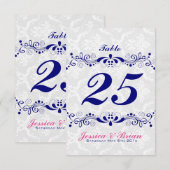 Elegante koningsblauwe tinten bloemsluiers witte d kaart (Voorkant / Achterkant)