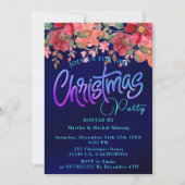 Elegante koninklijk blauwe bloemige nepsilvers Ker Kaart (Voorkant)