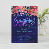 Elegante koninklijk blauwe bloemige nepsilvers Ker Kaart (Staand voorkant)