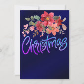 Elegante koninklijk blauwe bloemige nepsilvers Ker Kaart (Achterkant)