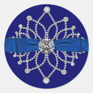 Elegante Koninklijk Blauwe Diamanten Sticker