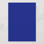 Elegante Koninklijk Blauwe Monogram Moderne Trouw Menu (Achterkant)