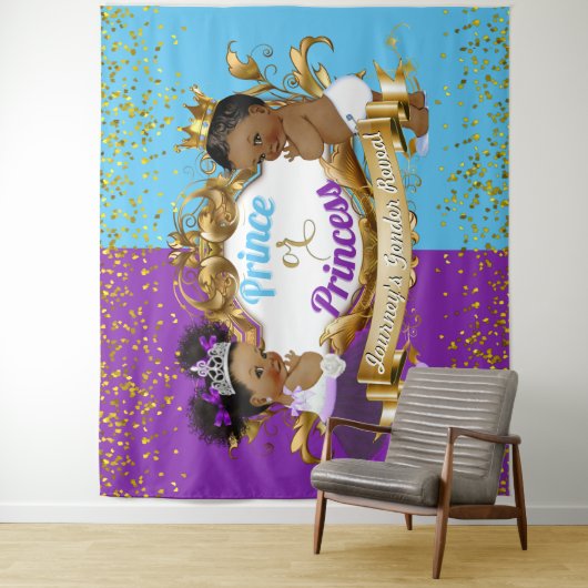 Elegante Koninklijke Afrikaanse Geslacht Onthullin Wandkleed (In situ)