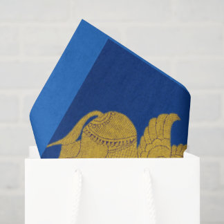 Elegante Koninklijke Blauwe Gouden Kroonluchter Pe Tissuepapier