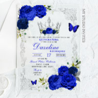 Elegante Koninklijke Blauwe Kroon Quinceanera