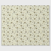 Elegante Koninklijke Gouden Kroon Koningin Bij Cadeaupapier (Vlak)