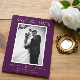 Elegante Koninklijke Karmozijnrode Foto Save The D Kaart