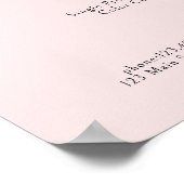 Elegante, koninklijke, lichtroze prijstlijst poster (Hoek)