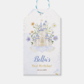 Elegante Koninklijke Prinsessen Kasteel Verjaardag Cadeaulabel (Voorkant)