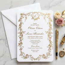 Elegante Koninklijke Witte en Gouden Bloemen Bruil