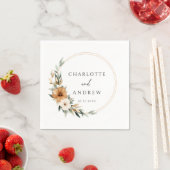 Elegante koper & aardse botanische bruiloft servet (Insitu)