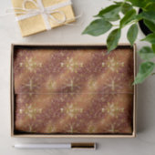 Elegante Koper Gouden Bloemen Luxe Esthetiek Tissuepapier (Geschenk)