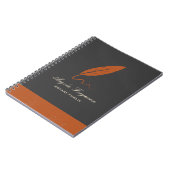 Elegante koper & houtskool notaris notitieboek (Linkerzijde)