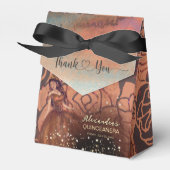 Elegante  Koper Roos Quinceañera Favoriet Box Bedankdoosjes (Voorkant Zijde)