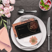 Elegante  Koper Roos Quinceañera Place Card Plaatskaartje