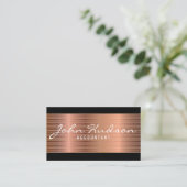 Elegante Koper Script Modern Design 3.5x2 Visitekaartje (Staand voorkant)