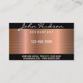 Elegante Koper Script Modern Design 3.5x2 Visitekaartje (Achterkant)