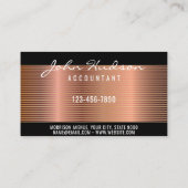 Elegante Koper Script Modern Design 3.5x2 Zakelijk Visitekaartje (Achterkant)