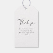 Elegante koperen & aardse botanische bruiloft cadeaulabel (Achterkant)