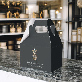 Elegante koperen ananas | Gepersonaliseerde boetie Bedankdoosjes