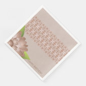 Elegante koperen bloemen servet (Hoek)