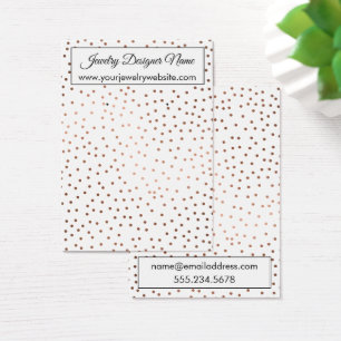 Elegante Koperen Confetti Oorbellenhouder Display Visitekaartje