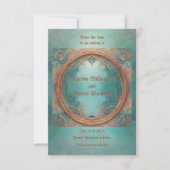 Elegante Koperen en Turquoise Save The Date (Voorkant)