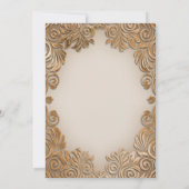 Elegante koperen Folie blad bruidsdouche uitnodigi Kaart (Achterkant)
