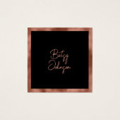 Elegante koperen Folie en zwart Visitekaartje (Voorkant)