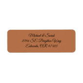 Elegante koperen glans retouradres etiket (Voorkant)