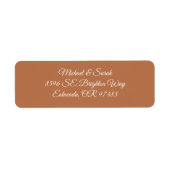 Elegante koperen glans retouradres etiket (Voorkant)