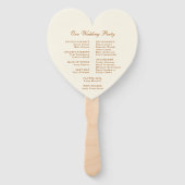 Elegante Koperen Ivoren Trouw Handwaaier (Achterkant)