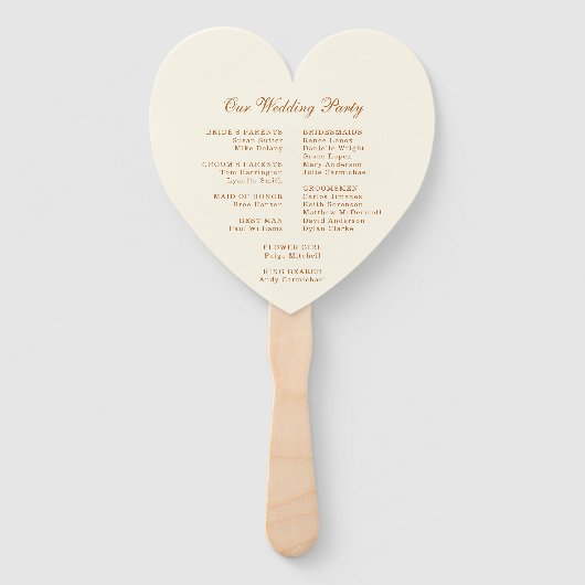 Elegante Koperen Ivoren Trouw Handwaaier (Achterkant)