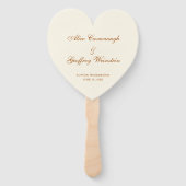 Elegante Koperen Ivoren Trouw Handwaaier (Voorkant)