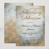 Elegante koperen jubileumfeest uitnodiging geschil (Voorkant / Achterkant)