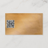 Elegante Koperen Metaal Witte Luxe met QR-code Visitekaartje (Achterkant)