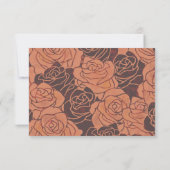 Elegante  koperen Roos Quinceañera RSVP-kaart RSVP Kaartje (Achterkant)