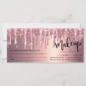 Elegante koperen roze gouden glinsterende druppels (Achterkant)