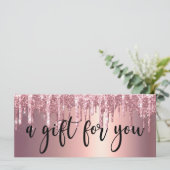 Elegante koperen roze gouden glinsterende druppels (Staand voorkant)