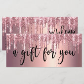 Elegante koperen roze gouden glinsterende druppels (Voorkant / Achterkant)