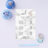 Elegante koperen roze gouden schaar kapper flyer (Enkel)