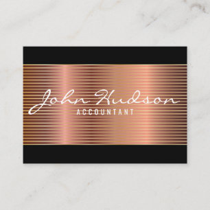 Elegante Koperen Script Modern Ontwerp 3.5x2.5 Visitekaartje