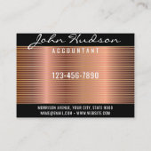 Elegante Koperen Script Modern Ontwerp 3.5x2.5 Visitekaartje (Achterkant)