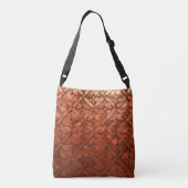 Elegante koperen tegel leerlook tas (Achterkant)